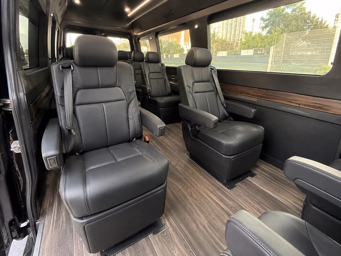 sprinter van with driver inside