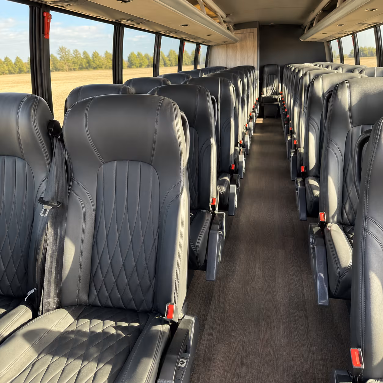 st george 35 passenger minibus interior
