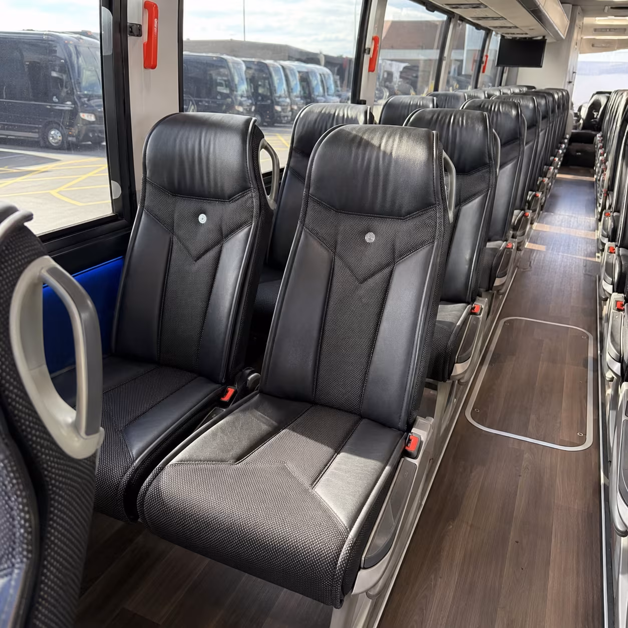 st george 40 passenger charter bus interior