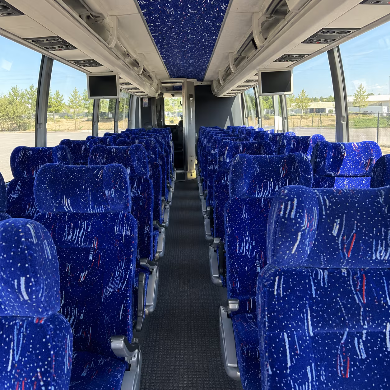 st george 54 passenger charter bus interior