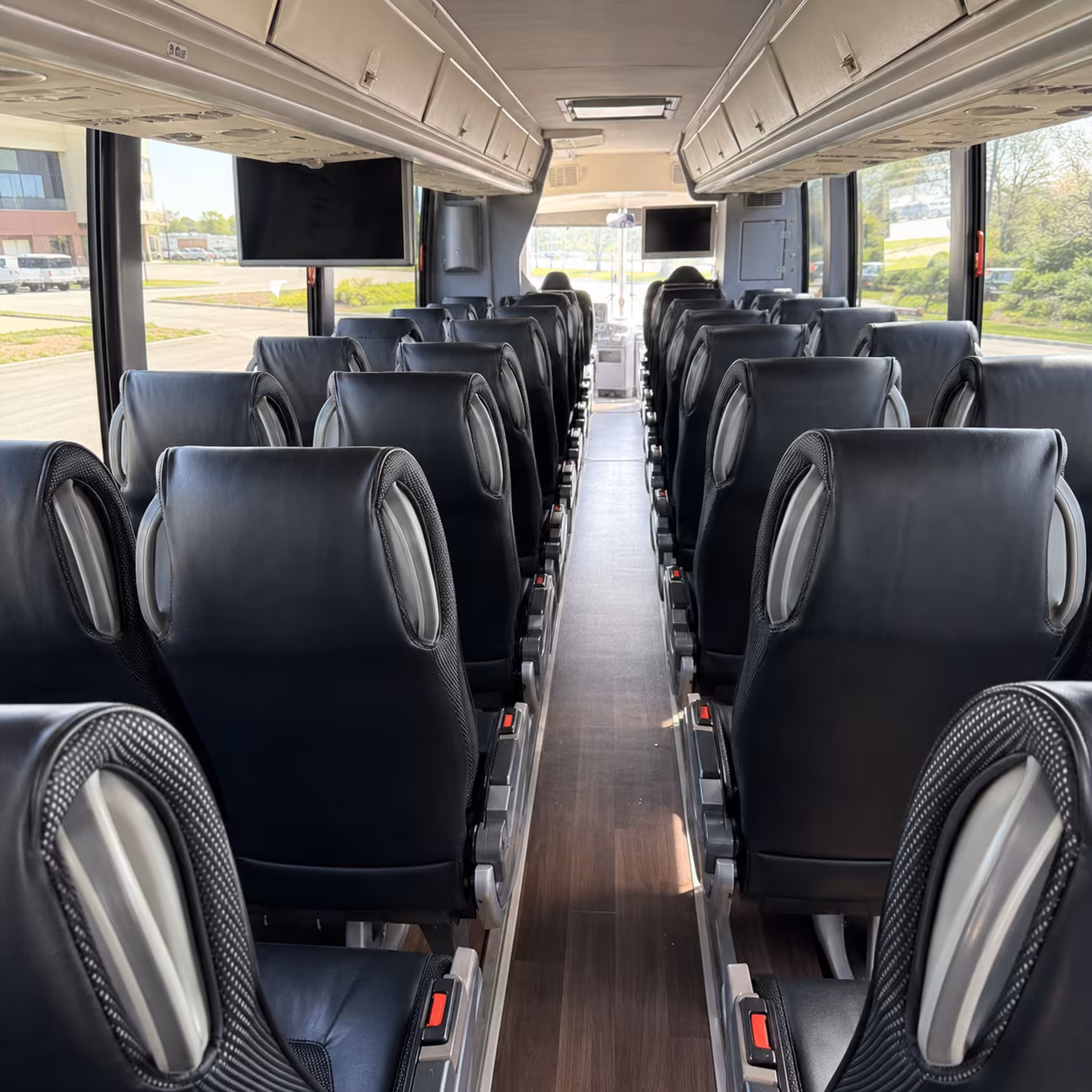 st george 56 passenger charter bus inside